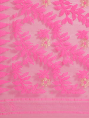 Pink and Magenta, Kalakari India Jamdani Silk Cotton Woven Design Saree without blouse CHBHSA0007-Saree-Kalakari India-CHBHSA0007-Bengal, Geographical Indication, Hand Crafted, Hand Painted, Heritage Prints, Jamdani, Natural Dyes, Red, Sarees, Silk Blended, Sustainable Fabrics, Woven, Yellow-[Linen,Ethnic,wear,Fashionista,Handloom,Handicraft,Indigo,blockprint,block,print,Cotton,Chanderi,Blue, latest,classy,party,bollywood,trendy,summer,style,traditional,formal,elegant,unique,style,hand,block,pri