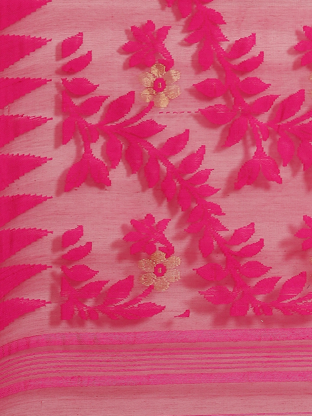 Pink and Gold, Kalakari India Jamdani Silk Cotton Woven Design Saree without blouse CHBHSA0027-Saree-Kalakari India-CHBHSA0027-Bengal, Geographical Indication, Hand Crafted, Hand Painted, Heritage Prints, Jamdani, Natural Dyes, Red, Sarees, Silk Blended, Sustainable Fabrics, Woven, Yellow-[Linen,Ethnic,wear,Fashionista,Handloom,Handicraft,Indigo,blockprint,block,print,Cotton,Chanderi,Blue, latest,classy,party,bollywood,trendy,summer,style,traditional,formal,elegant,unique,style,hand,block,print,