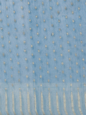 Blue and Gold, Kalakari India Jamdani Silk Cotton Woven Design Saree without blouse CHBHSA0038-Saree-Kalakari India-CHBHSA0038-Bengal, Geographical Indication, Hand Crafted, Hand Painted, Heritage Prints, Jamdani, Natural Dyes, Red, Sarees, Silk Blended, Sustainable Fabrics, Woven, Yellow-[Linen,Ethnic,wear,Fashionista,Handloom,Handicraft,Indigo,blockprint,block,print,Cotton,Chanderi,Blue, latest,classy,party,bollywood,trendy,summer,style,traditional,formal,elegant,unique,style,hand,block,print,