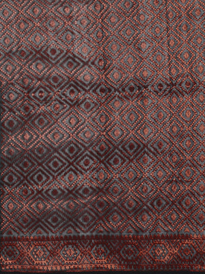 Black Jamdani Woven Design Saree Without Blouse Piece CHBHSA0047 CHBHSA0047-Saree-Kalakari India-CHBHSA0047-Geographical Indication, Hand Crafted, Heritage Prints, Jamdani, Natural Dyes, Sarees, Silk Cotton, Sustainable Fabrics, West Bengal, Woven, Zari-[Linen,Ethnic,wear,Fashionista,Handloom,Handicraft,Indigo,blockprint,block,print,Cotton,Chanderi,Blue, latest,classy,party,bollywood,trendy,summer,style,traditional,formal,elegant,unique,style,hand,block,print, dabu,booti,gift,present,glamorous,a