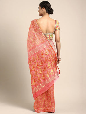 Maroon Jamdani Woven Design Saree Without Blouse Piece CHBHSA0053 CHBHSA0053-Saree-Kalakari India-CHBHSA0053-Geographical Indication, Hand Crafted, Heritage Prints, Jamdani, Natural Dyes, Sarees, Silk Cotton, Sustainable Fabrics, West Bengal, Woven, Zari-[Linen,Ethnic,wear,Fashionista,Handloom,Handicraft,Indigo,blockprint,block,print,Cotton,Chanderi,Blue, latest,classy,party,bollywood,trendy,summer,style,traditional,formal,elegant,unique,style,hand,block,print, dabu,booti,gift,present,glamorous,