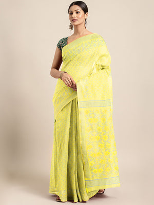 Yellow Jamdani Woven Design Saree Without Blouse Piece CHBHSA0058 CHBHSA0058-Saree-Kalakari India-CHBHSA0058-Geographical Indication, Hand Crafted, Heritage Prints, Jamdani, Natural Dyes, Nayantara, Sarees, Silk Cotton, Sustainable Fabrics, West Bengal, Woven-[Linen,Ethnic,wear,Fashionista,Handloom,Handicraft,Indigo,blockprint,block,print,Cotton,Chanderi,Blue, latest,classy,party,bollywood,trendy,summer,style,traditional,formal,elegant,unique,style,hand,block,print, dabu,booti,gift,present,glamo