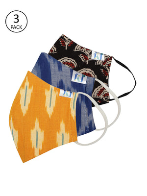 Kalakari India - 4 layer reusable, Handblock print 100% cotton mask with built-in filter-Outdoor Mask-Kalakari India-COJRMK041015-affordable, bacteria, block, blockprint, Blue, bollywood, booti, Chanderi, classy, collectible, corona, Cotton, Covid, dabu, elegant, Ethnic, Fashionista, formal, gift, glamorous, hand, Handicraft, Handloom, Indigo, kids, latest, Mask, party, present, print, printed, style, summer, traditional, trendy, unique, viral, virus, wear-[Linen,Ethnic,wear,Fashionista,Handloom