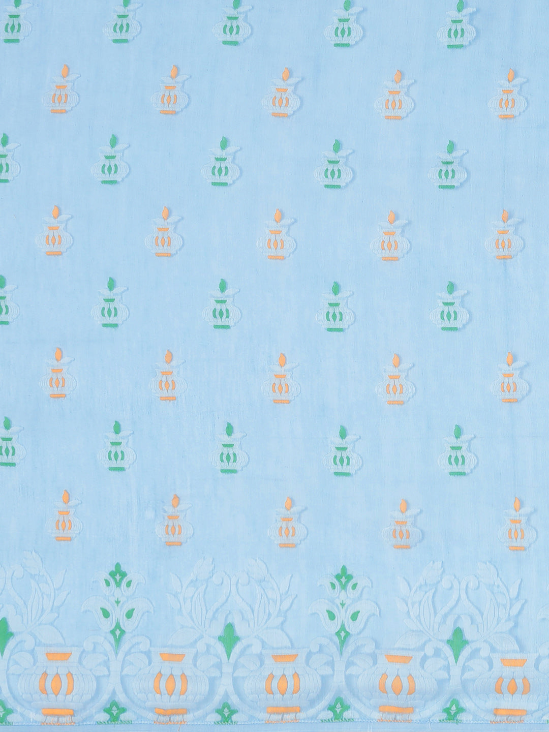 Blue Jamdani Woven Design Saree Without Blouse Piece DUTASA016 DUTASA016-Saree-Kalakari India-DUTASA016-Geographical Indication, Hand Crafted, Heritage Prints, Jamdani, Natural Dyes, Sarees, Silk Cotton, Sustainable Fabrics, West Bengal, Woven-[Linen,Ethnic,wear,Fashionista,Handloom,Handicraft,Indigo,blockprint,block,print,Cotton,Chanderi,Blue, latest,classy,party,bollywood,trendy,summer,style,traditional,formal,elegant,unique,style,hand,block,print, dabu,booti,gift,present,glamorous,affordable,