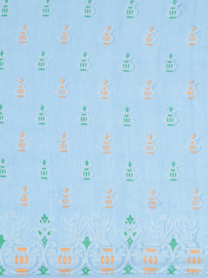 Blue Jamdani Woven Design Saree Without Blouse Piece DUTASA016 DUTASA016-Saree-Kalakari India-DUTASA016-Geographical Indication, Hand Crafted, Heritage Prints, Jamdani, Natural Dyes, Sarees, Silk Cotton, Sustainable Fabrics, West Bengal, Woven-[Linen,Ethnic,wear,Fashionista,Handloom,Handicraft,Indigo,blockprint,block,print,Cotton,Chanderi,Blue, latest,classy,party,bollywood,trendy,summer,style,traditional,formal,elegant,unique,style,hand,block,print, dabu,booti,gift,present,glamorous,affordable,
