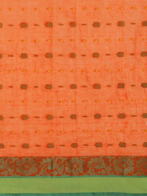 Orange Tant Woven Design Saree Without Blouse Piece DUTASA019 DUTASA019-Saree-Kalakari India-DUTASA019-Geographical Indication, Hand Crafted, Heritage Prints, Natural Dyes, Sarees, Silk Cotton, Sustainable Fabrics, Taant, Tant, West Bengal, Woven-[Linen,Ethnic,wear,Fashionista,Handloom,Handicraft,Indigo,blockprint,block,print,Cotton,Chanderi,Blue, latest,classy,party,bollywood,trendy,summer,style,traditional,formal,elegant,unique,style,hand,block,print, dabu,booti,gift,present,glamorous,affordab