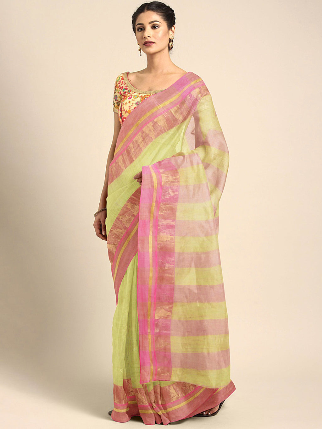 Yellow Tant Woven Design Saree Without Blouse Piece DUTASA027 DUTASA027-Saree-Kalakari India-DUTASA027-Geographical Indication, Hand Crafted, Heritage Prints, Natural Dyes, Sarees, Silk Cotton, Sustainable Fabrics, Taant, Tant, West Bengal, Woven-[Linen,Ethnic,wear,Fashionista,Handloom,Handicraft,Indigo,blockprint,block,print,Cotton,Chanderi,Blue, latest,classy,party,bollywood,trendy,summer,style,traditional,formal,elegant,unique,style,hand,block,print, dabu,booti,gift,present,glamorous,affordab