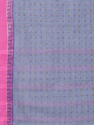 Purple Tant Woven Design Saree Without Blouse Piece DUTASA032 DUTASA032-Saree-Kalakari India-DUTASA032-Geographical Indication, Hand Crafted, Heritage Prints, Natural Dyes, Sarees, Silk Cotton, Sustainable Fabrics, Taant, Tant, West Bengal, Woven-[Linen,Ethnic,wear,Fashionista,Handloom,Handicraft,Indigo,blockprint,block,print,Cotton,Chanderi,Blue, latest,classy,party,bollywood,trendy,summer,style,traditional,formal,elegant,unique,style,hand,block,print, dabu,booti,gift,present,glamorous,affordab