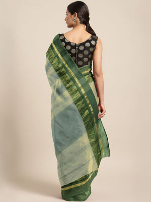Green Tant Woven Design Saree Without Blouse Piece DUTASA036 DUTASA036-Saree-Kalakari India-DUTASA036-Geographical Indication, Hand Crafted, Heritage Prints, Natural Dyes, Sarees, Silk Cotton, Sustainable Fabrics, Taant, Tant, West Bengal, Woven-[Linen,Ethnic,wear,Fashionista,Handloom,Handicraft,Indigo,blockprint,block,print,Cotton,Chanderi,Blue, latest,classy,party,bollywood,trendy,summer,style,traditional,formal,elegant,unique,style,hand,block,print, dabu,booti,gift,present,glamorous,affordabl
