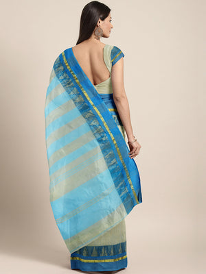 Blue Tant Woven Design Saree Without Blouse Piece DUTASA037 DUTASA037-Saree-Kalakari India-DUTASA037-Geographical Indication, Hand Crafted, Heritage Prints, Natural Dyes, Sarees, Silk Cotton, Sustainable Fabrics, Taant, Tant, West Bengal, Woven-[Linen,Ethnic,wear,Fashionista,Handloom,Handicraft,Indigo,blockprint,block,print,Cotton,Chanderi,Blue, latest,classy,party,bollywood,trendy,summer,style,traditional,formal,elegant,unique,style,hand,block,print, dabu,booti,gift,present,glamorous,affordable