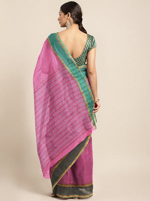 Pink Tant Woven Design Saree Without Blouse Piece DUTASA056 DUTASA056-Saree-Kalakari India-DUTASA056-Geographical Indication, Hand Crafted, Heritage Prints, Natural Dyes, Sarees, Silk Cotton, Sustainable Fabrics, Taant, Tant, West Bengal, Woven-[Linen,Ethnic,wear,Fashionista,Handloom,Handicraft,Indigo,blockprint,block,print,Cotton,Chanderi,Blue, latest,classy,party,bollywood,trendy,summer,style,traditional,formal,elegant,unique,style,hand,block,print, dabu,booti,gift,present,glamorous,affordable
