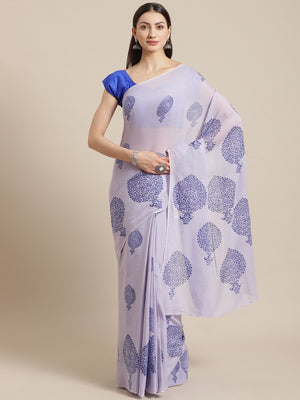 Purple and Blue, Kalakari India Cotton Purple Hand crafted saree with blouse HUPASA0012-Saree-Kalakari India-HUPASA0012-Cotton, Geographical Indication, Hand Block, Hand Crafted, Heritage Prints, Natural Dyes, Red, Sarees, Sustainable Fabrics, Woven, Yellow-[Linen,Ethnic,wear,Fashionista,Handloom,Handicraft,Indigo,blockprint,block,print,Cotton,Chanderi,Blue, latest,classy,party,bollywood,trendy,summer,style,traditional,formal,elegant,unique,style,hand,block,print, dabu,booti,gift,present,glamoro