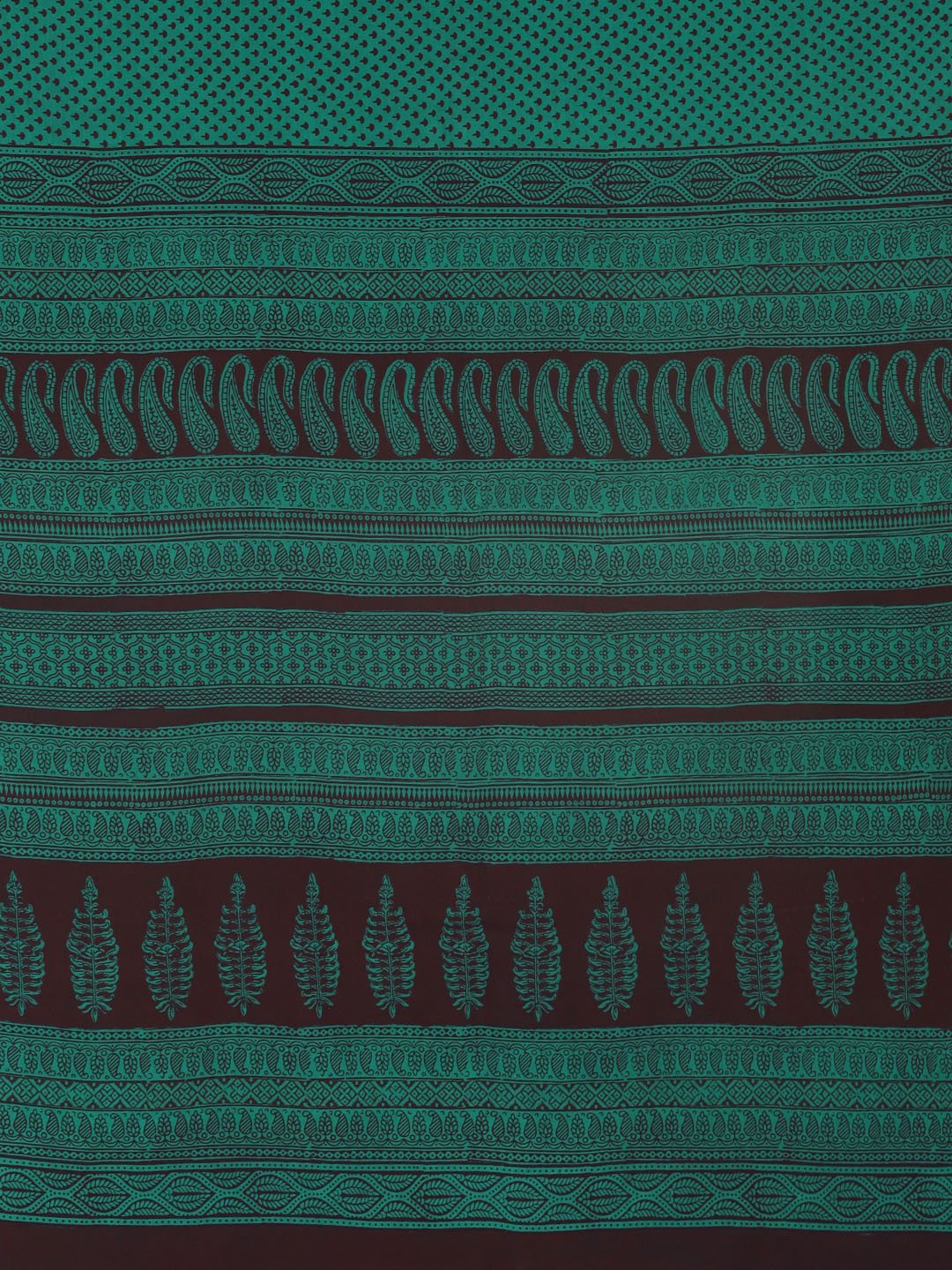 Green Black Pure Cotton Handblock Print Bagh Saree-Saree-Kalakari India-MRBASA0003-Bagh, Cotton, Geographical Indication, Hand Blocks, Hand Crafted, Heritage Prints, Natural Dyes, Sarees, Sustainable Fabrics-[Linen,Ethnic,wear,Fashionista,Handloom,Handicraft,Indigo,blockprint,block,print,Cotton,Chanderi,Blue, latest,classy,party,bollywood,trendy,summer,style,traditional,formal,elegant,unique,style,hand,block,print, dabu,booti,gift,present,glamorous,affordable,collectible,Sari,Saree,printed, holi