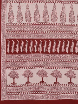Maroon Pink Pure Cotton Handblock Print Bagh Saree-Saree-Kalakari India-MRBASA0012-Bagh, Cotton, Geographical Indication, Hand Blocks, Hand Crafted, Heritage Prints, Natural Dyes, Sarees, Sustainable Fabrics-[Linen,Ethnic,wear,Fashionista,Handloom,Handicraft,Indigo,blockprint,block,print,Cotton,Chanderi,Blue, latest,classy,party,bollywood,trendy,summer,style,traditional,formal,elegant,unique,style,hand,block,print, dabu,booti,gift,present,glamorous,affordable,collectible,Sari,Saree,printed, holi