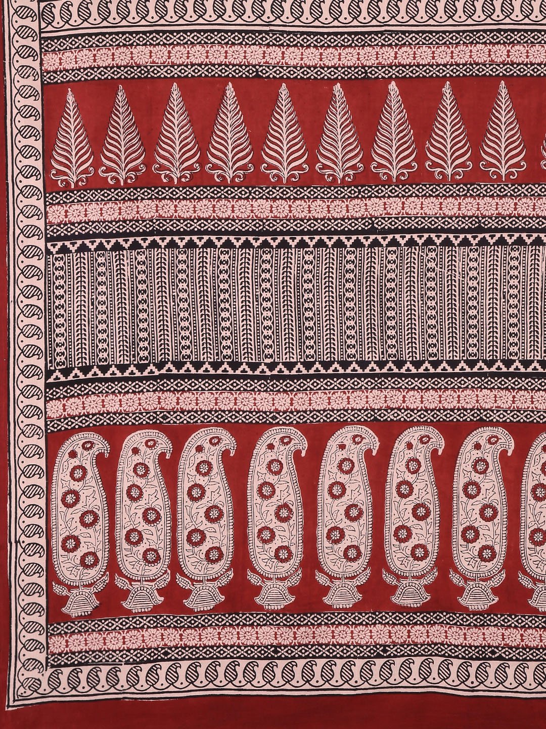 Pink Rust Brown Pure Cotton Handblock Print Saree-Saree-Kalakari India-MYBASA0011-Bagh, Cotton, Geographical Indication, Hand Blocks, Hand Crafted, Heritage Prints, Natural Dyes, Sarees, Sustainable Fabrics-[Linen,Ethnic,wear,Fashionista,Handloom,Handicraft,Indigo,blockprint,block,print,Cotton,Chanderi,Blue, latest,classy,party,bollywood,trendy,summer,style,traditional,formal,elegant,unique,style,hand,block,print, dabu,booti,gift,present,glamorous,affordable,collectible,Sari,Saree,printed, holi,