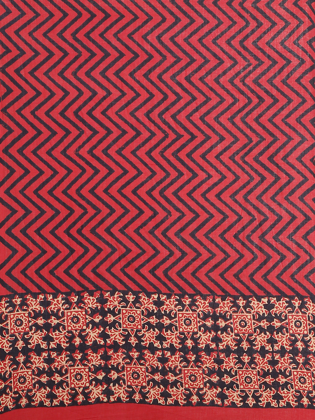 Red and Black, Kalakari India Pure Cotton Handblock Printed Saree and Blouse RCBGSA0020-Saree-Kalakari India-RCBGSA0020-Cotton, Geographical Indication, Hand Block, Hand Crafted, Heritage Prints, Natural Dyes, Red, Sarees, Sustainable Fabrics, Woven, Yellow-[Linen,Ethnic,wear,Fashionista,Handloom,Handicraft,Indigo,blockprint,block,print,Cotton,Chanderi,Blue, latest,classy,party,bollywood,trendy,summer,style,traditional,formal,elegant,unique,style,hand,block,print, dabu,booti,gift,present,glamoro