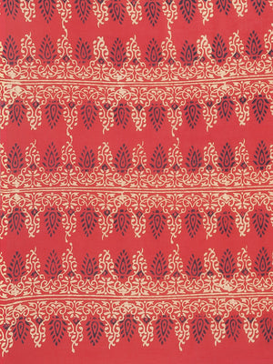 Red and Black, Kalakari India Pure Cotton Handblock Printed Saree and Blouse RCBGSA0021-Saree-Kalakari India-RCBGSA0021-Cotton, Geographical Indication, Hand Block, Hand Crafted, Heritage Prints, Natural Dyes, Red, Sarees, Sustainable Fabrics, Woven, Yellow-[Linen,Ethnic,wear,Fashionista,Handloom,Handicraft,Indigo,blockprint,block,print,Cotton,Chanderi,Blue, latest,classy,party,bollywood,trendy,summer,style,traditional,formal,elegant,unique,style,hand,block,print, dabu,booti,gift,present,glamoro