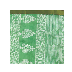 Green Sanganeri Hand Block Print Cotton Kota Doria Supernet Handcrafted Saree-Saree-Kalakari India-RDSNSA0008-Geographical Indication, Hand Blocks, Hand Crafted, Heritage Prints, Kota Doria, Sanganeri, Sarees, Sustainable Fabrics-[Linen,Ethnic,wear,Fashionista,Handloom,Handicraft,Indigo,blockprint,block,print,Cotton,Chanderi,Blue, latest,classy,party,bollywood,trendy,summer,style,traditional,formal,elegant,unique,style,hand,block,print, dabu,booti,gift,present,glamorous,affordable,collectible,Sa