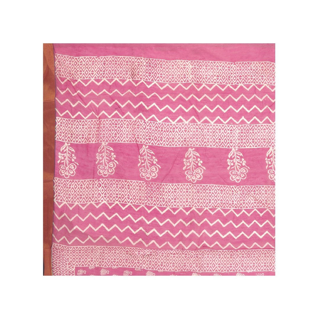 Pink Sanganeri Hand Block Print Cotton Kota Doria Supernet Handcrafted Saree-Saree-Kalakari India-RDSNSA0012-Geographical Indication, Hand Blocks, Hand Crafted, Heritage Prints, Kota Doria, Sanganeri, Sarees, Sustainable Fabrics-[Linen,Ethnic,wear,Fashionista,Handloom,Handicraft,Indigo,blockprint,block,print,Cotton,Chanderi,Blue, latest,classy,party,bollywood,trendy,summer,style,traditional,formal,elegant,unique,style,hand,block,print, dabu,booti,gift,present,glamorous,affordable,collectible,Sar