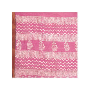 Pink Sanganeri Hand Block Print Cotton Kota Doria Supernet Handcrafted Saree-Saree-Kalakari India-RDSNSA0012-Geographical Indication, Hand Blocks, Hand Crafted, Heritage Prints, Kota Doria, Sanganeri, Sarees, Sustainable Fabrics-[Linen,Ethnic,wear,Fashionista,Handloom,Handicraft,Indigo,blockprint,block,print,Cotton,Chanderi,Blue, latest,classy,party,bollywood,trendy,summer,style,traditional,formal,elegant,unique,style,hand,block,print, dabu,booti,gift,present,glamorous,affordable,collectible,Sar