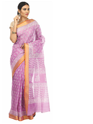 Magenta Sanganeri Block Print Cotton & Supernet Ttraditional Handcrafted Saree-Saree-Kalakari India-RDSNSA0016-Geographical Indication, Hand Blocks, Hand Crafted, Heritage Prints, Kota Doria, Sanganeri, Sarees, Sustainable Fabrics-[Linen,Ethnic,wear,Fashionista,Handloom,Handicraft,Indigo,blockprint,block,print,Cotton,Chanderi,Blue, latest,classy,party,bollywood,trendy,summer,style,traditional,formal,elegant,unique,style,hand,block,print, dabu,booti,gift,present,glamorous,affordable,collectible,S