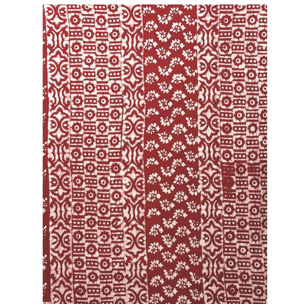 Red Batik Hand Block Print Handcrafted Cotton Saree-Saree-Kalakari India-RDSNSA0047-Batik, Cotton, Geographical Indication, Hand Blocks, Hand Crafted, Heritage Prints, Sarees, Sustainable Fabrics-[Linen,Ethnic,wear,Fashionista,Handloom,Handicraft,Indigo,blockprint,block,print,Cotton,Chanderi,Blue, latest,classy,party,bollywood,trendy,summer,style,traditional,formal,elegant,unique,style,hand,block,print, dabu,booti,gift,present,glamorous,affordable,collectible,Sari,Saree,printed, holi, Diwali, bi