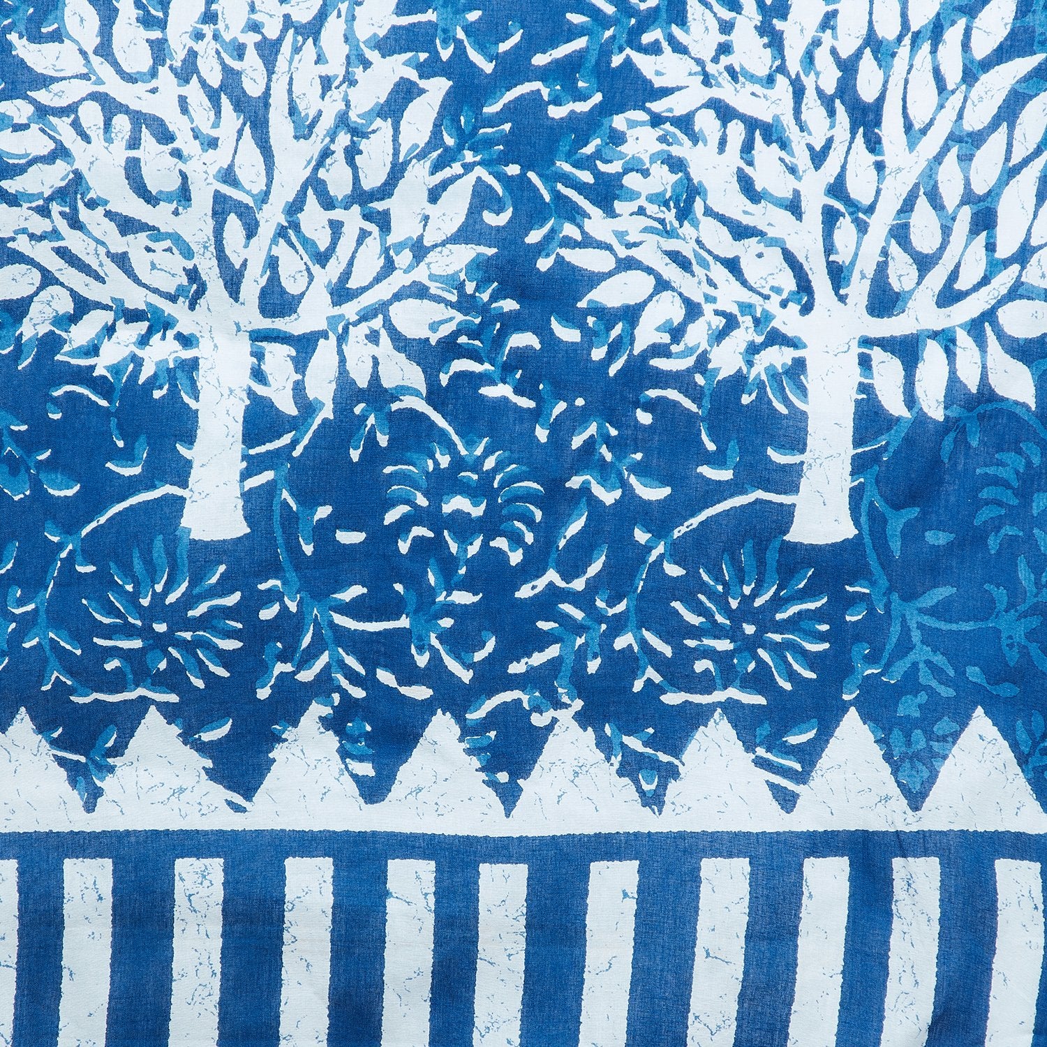 Blue Indigo Screen Print Handcrafted Cotton Saree-Saree-Kalakari India-RDSNSA0109-Cotton, Geographical Indication, Hand Blocks, Hand Crafted, Heritage Prints, Indigo, Sarees, Screen Print, Sustainable Fabrics-[Linen,Ethnic,wear,Fashionista,Handloom,Handicraft,Indigo,blockprint,block,print,Cotton,Chanderi,Blue, latest,classy,party,bollywood,trendy,summer,style,traditional,formal,elegant,unique,style,hand,block,print, dabu,booti,gift,present,glamorous,affordable,collectible,Sari,Saree,printed, hol