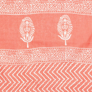 Orange & Grey dabu handblock Print Handcrafted Cotton Saree-Saree-Kalakari India-RDSNSA0113-Cotton, Geographical Indication, Hand Blocks, Hand Crafted, Heritage Prints, Sanganeri, Sustainable Fabrics-[Linen,Ethnic,wear,Fashionista,Handloom,Handicraft,Indigo,blockprint,block,print,Cotton,Chanderi,Blue, latest,classy,party,bollywood,trendy,summer,style,traditional,formal,elegant,unique,style,hand,block,print, dabu,booti,gift,present,glamorous,affordable,collectible,Sari,Saree,printed, holi, Diwali