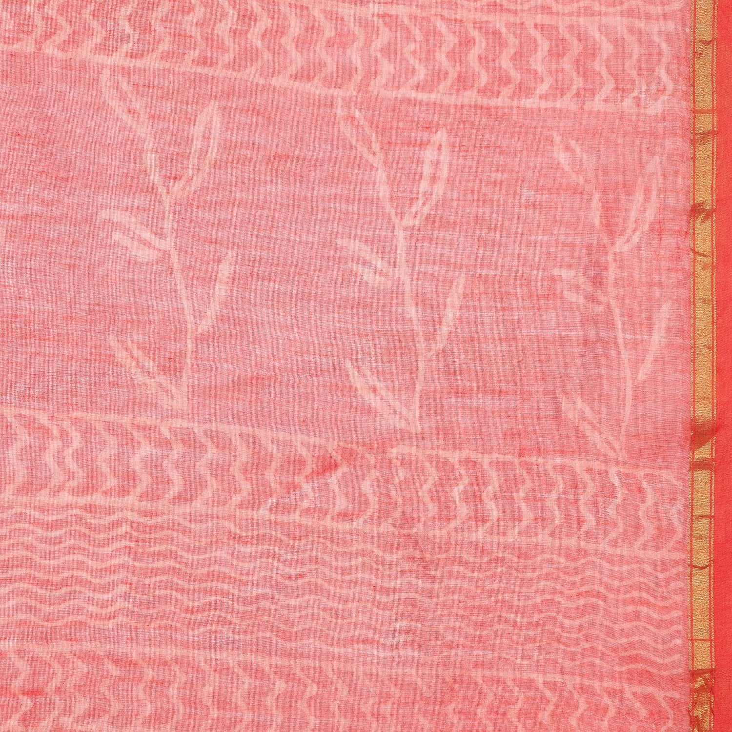 Peach-Coloured & Pink Chanderi Silk Hand Block Print Handcrafted Saree-Saree-Kalakari India-RDSNSA0131-Bagh, Chanderi, Geographical Indication, Hand Blocks, Hand Crafted, Heritage Prints, Sarees, Sustainable Fabrics-[Linen,Ethnic,wear,Fashionista,Handloom,Handicraft,Indigo,blockprint,block,print,Cotton,Chanderi,Blue, latest,classy,party,bollywood,trendy,summer,style,traditional,formal,elegant,unique,style,hand,block,print, dabu,booti,gift,present,glamorous,affordable,collectible,Sari,Saree,print