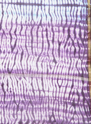 Blue & Purple Silk Chanderi Silk Shibori Hand Dyed Handcrafted Saree-Saree-Kalakari India-RDSNSA0134-Chanderi, Geographical Indication, Hand Blocks, Hand Crafted, Heritage Prints, Sarees, Shibori, Silk, Sustainable Fabrics-[Linen,Ethnic,wear,Fashionista,Handloom,Handicraft,Indigo,blockprint,block,print,Cotton,Chanderi,Blue, latest,classy,party,bollywood,trendy,summer,style,traditional,formal,elegant,unique,style,hand,block,print, dabu,booti,gift,present,glamorous,affordable,collectible,Sari,Sare