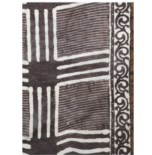 Grey & White Chanderi Silk Hand Block Print Handcrafted Saree-Saree-Kalakari India-RDSWSA0069-Chanderi, Geographical Indication, Hand Blocks, Hand Crafted, Heritage Prints, Sarees, Silk, Sustainable Fabrics-[Linen,Ethnic,wear,Fashionista,Handloom,Handicraft,Indigo,blockprint,block,print,Cotton,Chanderi,Blue, latest,classy,party,bollywood,trendy,summer,style,traditional,formal,elegant,unique,style,hand,block,print, dabu,booti,gift,present,glamorous,affordable,collectible,Sari,Saree,printed, holi,