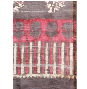 Pink & White Chanderi Silk Hand Block Print Handcrafted Saree-Saree-Kalakari India-RDSWSA0077-Chanderi, Geographical Indication, Hand Blocks, Hand Crafted, Heritage Prints, Sarees, Silk, Sustainable Fabrics-[Linen,Ethnic,wear,Fashionista,Handloom,Handicraft,Indigo,blockprint,block,print,Cotton,Chanderi,Blue, latest,classy,party,bollywood,trendy,summer,style,traditional,formal,elegant,unique,style,hand,block,print, dabu,booti,gift,present,glamorous,affordable,collectible,Sari,Saree,printed, holi,