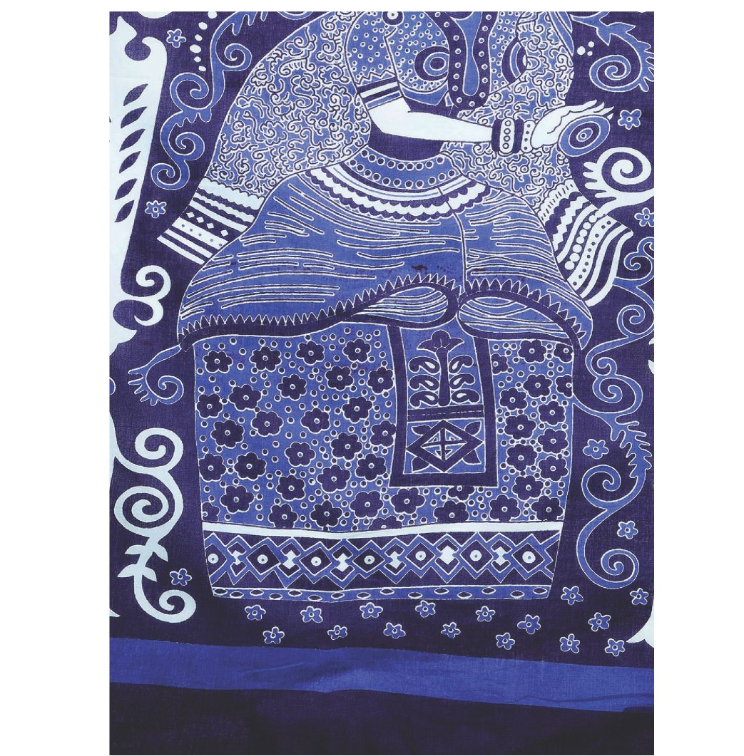 Navy Blue & White Indigo Screen Print Handcrafted Cotton Saree-Saree-Kalakari India-RDSWSA0086-Cotton, Geographical Indication, Hand Blocks, Hand Crafted, Heritage Prints, Indigo, Sarees, Screen Print, Sustainable Fabrics-[Linen,Ethnic,wear,Fashionista,Handloom,Handicraft,Indigo,blockprint,block,print,Cotton,Chanderi,Blue, latest,classy,party,bollywood,trendy,summer,style,traditional,formal,elegant,unique,style,hand,block,print, dabu,booti,gift,present,glamorous,affordable,collectible,Sari,Saree