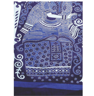 Navy Blue & White Indigo Screen Print Handcrafted Cotton Saree-Saree-Kalakari India-RDSWSA0086-Cotton, Geographical Indication, Hand Blocks, Hand Crafted, Heritage Prints, Indigo, Sarees, Screen Print, Sustainable Fabrics-[Linen,Ethnic,wear,Fashionista,Handloom,Handicraft,Indigo,blockprint,block,print,Cotton,Chanderi,Blue, latest,classy,party,bollywood,trendy,summer,style,traditional,formal,elegant,unique,style,hand,block,print, dabu,booti,gift,present,glamorous,affordable,collectible,Sari,Saree