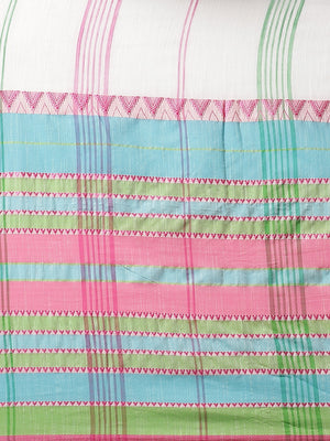 Pink and Blue, Kalakari India Cotton Pink Hand crafted saree with blouse SHBESA0005-Saree-Kalakari India-SHBESA0005-Begumpuri, Bengal, Cotton, Geographical Indication, Hand Crafted, Heritage Prints, Natural Dyes, Red, Sarees, Sustainable Fabrics, Woven, Yellow-[Linen,Ethnic,wear,Fashionista,Handloom,Handicraft,Indigo,blockprint,block,print,Cotton,Chanderi,Blue, latest,classy,party,bollywood,trendy,summer,style,traditional,formal,elegant,unique,style,hand,block,print, dabu,booti,gift,present,glam