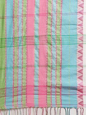 Pink and Blue, Kalakari India Cotton Pink Hand crafted saree with blouse SHBESA0005-Saree-Kalakari India-SHBESA0005-Begumpuri, Bengal, Cotton, Geographical Indication, Hand Crafted, Heritage Prints, Natural Dyes, Red, Sarees, Sustainable Fabrics, Woven, Yellow-[Linen,Ethnic,wear,Fashionista,Handloom,Handicraft,Indigo,blockprint,block,print,Cotton,Chanderi,Blue, latest,classy,party,bollywood,trendy,summer,style,traditional,formal,elegant,unique,style,hand,block,print, dabu,booti,gift,present,glam