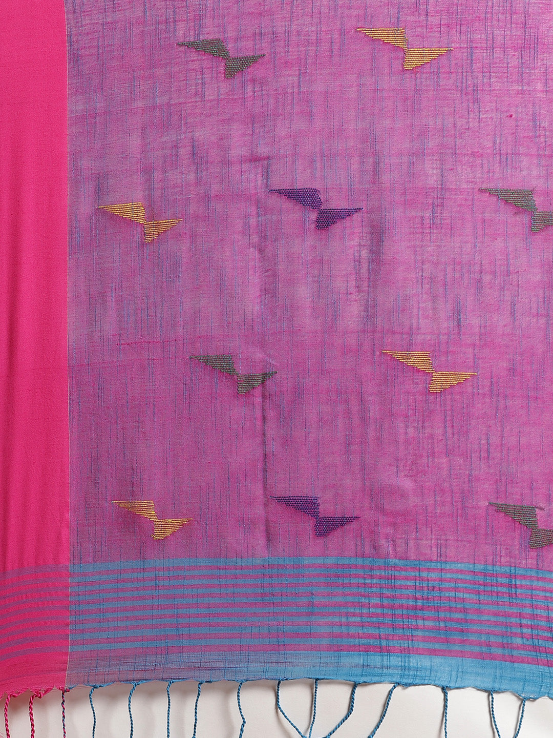 Blue and Purple, Kalakari India Cotton Blue Hand crafted saree with blouse SHBESA0006-Saree-Kalakari India-SHBESA0006-Bengal, Cotton, Geographical Indication, Hand Crafted, Heritage Prints, Ikkat, Natural Dyes, Red, Sarees, Sustainable Fabrics, Woven, Yellow-[Linen,Ethnic,wear,Fashionista,Handloom,Handicraft,Indigo,blockprint,block,print,Cotton,Chanderi,Blue, latest,classy,party,bollywood,trendy,summer,style,traditional,formal,elegant,unique,style,hand,block,print, dabu,booti,gift,present,glamor