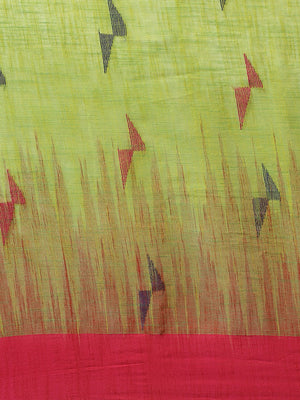 Green and Pink, Kalakari India Cotton Green Hand crafted saree with blouse SHBESA0012-Saree-Kalakari India-SHBESA0012-Bengal, Cotton, Geographical Indication, Hand Crafted, Heritage Prints, Ikkat, Natural Dyes, Red, Sarees, Sustainable Fabrics, Woven, Yellow-[Linen,Ethnic,wear,Fashionista,Handloom,Handicraft,Indigo,blockprint,block,print,Cotton,Chanderi,Blue, latest,classy,party,bollywood,trendy,summer,style,traditional,formal,elegant,unique,style,hand,block,print, dabu,booti,gift,present,glamor