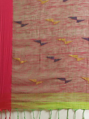 Green and Pink, Kalakari India Cotton Green Hand crafted saree with blouse SHBESA0012-Saree-Kalakari India-SHBESA0012-Bengal, Cotton, Geographical Indication, Hand Crafted, Heritage Prints, Ikkat, Natural Dyes, Red, Sarees, Sustainable Fabrics, Woven, Yellow-[Linen,Ethnic,wear,Fashionista,Handloom,Handicraft,Indigo,blockprint,block,print,Cotton,Chanderi,Blue, latest,classy,party,bollywood,trendy,summer,style,traditional,formal,elegant,unique,style,hand,block,print, dabu,booti,gift,present,glamor