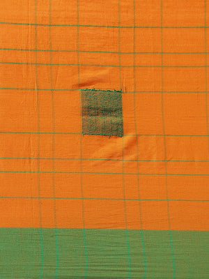 Orange and Green, Kalakari India Cotton Orange Hand crafted saree with blouse SHBESA0014-Saree-Kalakari India-SHBESA0014-Bengal, Cotton, Geographical Indication, Hand Crafted, Heritage Prints, Ikkat, Natural Dyes, Red, Sarees, Sustainable Fabrics, Woven, Yellow-[Linen,Ethnic,wear,Fashionista,Handloom,Handicraft,Indigo,blockprint,block,print,Cotton,Chanderi,Blue, latest,classy,party,bollywood,trendy,summer,style,traditional,formal,elegant,unique,style,hand,block,print, dabu,booti,gift,present,gla
