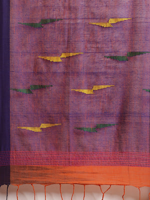 Orange and Purple, Kalakari India Cotton Orange Hand crafted saree with blouse SHBESA0018-Saree-Kalakari India-SHBESA0018-Bengal, Cotton, Geographical Indication, Hand Crafted, Heritage Prints, Ikkat, Natural Dyes, Red, Sarees, Sustainable Fabrics, Woven, Yellow-[Linen,Ethnic,wear,Fashionista,Handloom,Handicraft,Indigo,blockprint,block,print,Cotton,Chanderi,Blue, latest,classy,party,bollywood,trendy,summer,style,traditional,formal,elegant,unique,style,hand,block,print, dabu,booti,gift,present,gl