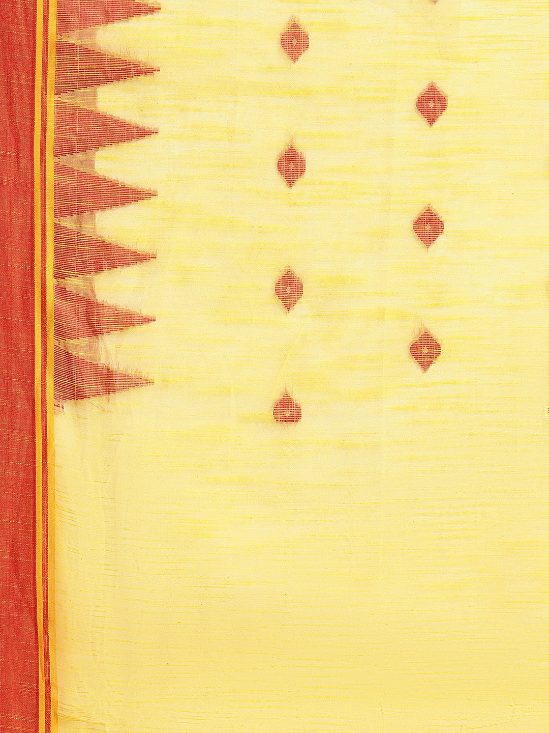 Yellow and Red, Kalakari India Ikat Silk Cotton Woven Design Saree with Blouse SHBESA0027-Saree-Kalakari India-SHBESA0027-Bengal, Cotton, Geographical Indication, Hand Crafted, Heritage Prints, Ikkat, Natural Dyes, Red, Sarees, Sustainable Fabrics, Woven, Yellow-[Linen,Ethnic,wear,Fashionista,Handloom,Handicraft,Indigo,blockprint,block,print,Cotton,Chanderi,Blue, latest,classy,party,bollywood,trendy,summer,style,traditional,formal,elegant,unique,style,hand,block,print, dabu,booti,gift,present,gl