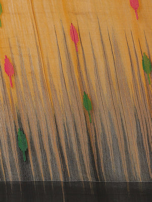 Mustard and Black, Kalakari India Ikat Silk Cotton Woven Design Saree with Blouse SHBESA0041-Saree-Kalakari India-SHBESA0041-Bengal, Cotton, Geographical Indication, Hand Crafted, Heritage Prints, Ikkat, Natural Dyes, Red, Sarees, Sustainable Fabrics, Woven, Yellow-[Linen,Ethnic,wear,Fashionista,Handloom,Handicraft,Indigo,blockprint,block,print,Cotton,Chanderi,Blue, latest,classy,party,bollywood,trendy,summer,style,traditional,formal,elegant,unique,style,hand,block,print, dabu,booti,gift,present