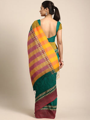 Green Jamdani Woven Design Saree With Blouse Piece SHBESA0057 SHBESA0057-Saree-Kalakari India-SHBESA0057-Geographical Indication, Hand Crafted, Handloom, Heritage Prints, Jamdani, Natural Dyes, Pure Cotton, Sarees, Sustainable Fabrics, West Bengal, Woven-[Linen,Ethnic,wear,Fashionista,Handloom,Handicraft,Indigo,blockprint,block,print,Cotton,Chanderi,Blue, latest,classy,party,bollywood,trendy,summer,style,traditional,formal,elegant,unique,style,hand,block,print, dabu,booti,gift,present,glamorous,