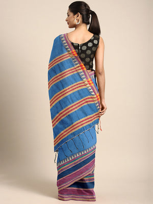 Blue Jamdani Woven Design Saree With Blouse Piece SHBESA0063 SHBESA0063-Saree-Kalakari India-SHBESA0063-Geographical Indication, Hand Crafted, Handloom, Heritage Prints, Jamdani, Natural Dyes, Pure Cotton, Sarees, Sustainable Fabrics, West Bengal, Woven-[Linen,Ethnic,wear,Fashionista,Handloom,Handicraft,Indigo,blockprint,block,print,Cotton,Chanderi,Blue, latest,classy,party,bollywood,trendy,summer,style,traditional,formal,elegant,unique,style,hand,block,print, dabu,booti,gift,present,glamorous,a