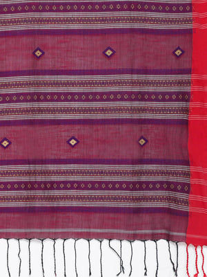 Purple Jamdani Woven Design Saree With Blouse Piece SHBESA0069 SHBESA0069-Saree-Kalakari India-SHBESA0069-Geographical Indication, Hand Crafted, Handloom, Heritage Prints, Jamdani, Natural Dyes, Pure Cotton, Sarees, Sustainable Fabrics, West Bengal, Woven-[Linen,Ethnic,wear,Fashionista,Handloom,Handicraft,Indigo,blockprint,block,print,Cotton,Chanderi,Blue, latest,classy,party,bollywood,trendy,summer,style,traditional,formal,elegant,unique,style,hand,block,print, dabu,booti,gift,present,glamorous