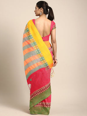 Red Jamdani Woven Design Saree With Blouse Piece SHBESA0075 SHBESA0075-Saree-Kalakari India-SHBESA0075-Geographical Indication, Hand Crafted, Handloom, Heritage Prints, Jamdani, Natural Dyes, Pure Cotton, Sarees, Sustainable Fabrics, West Bengal, Woven-[Linen,Ethnic,wear,Fashionista,Handloom,Handicraft,Indigo,blockprint,block,print,Cotton,Chanderi,Blue, latest,classy,party,bollywood,trendy,summer,style,traditional,formal,elegant,unique,style,hand,block,print, dabu,booti,gift,present,glamorous,af