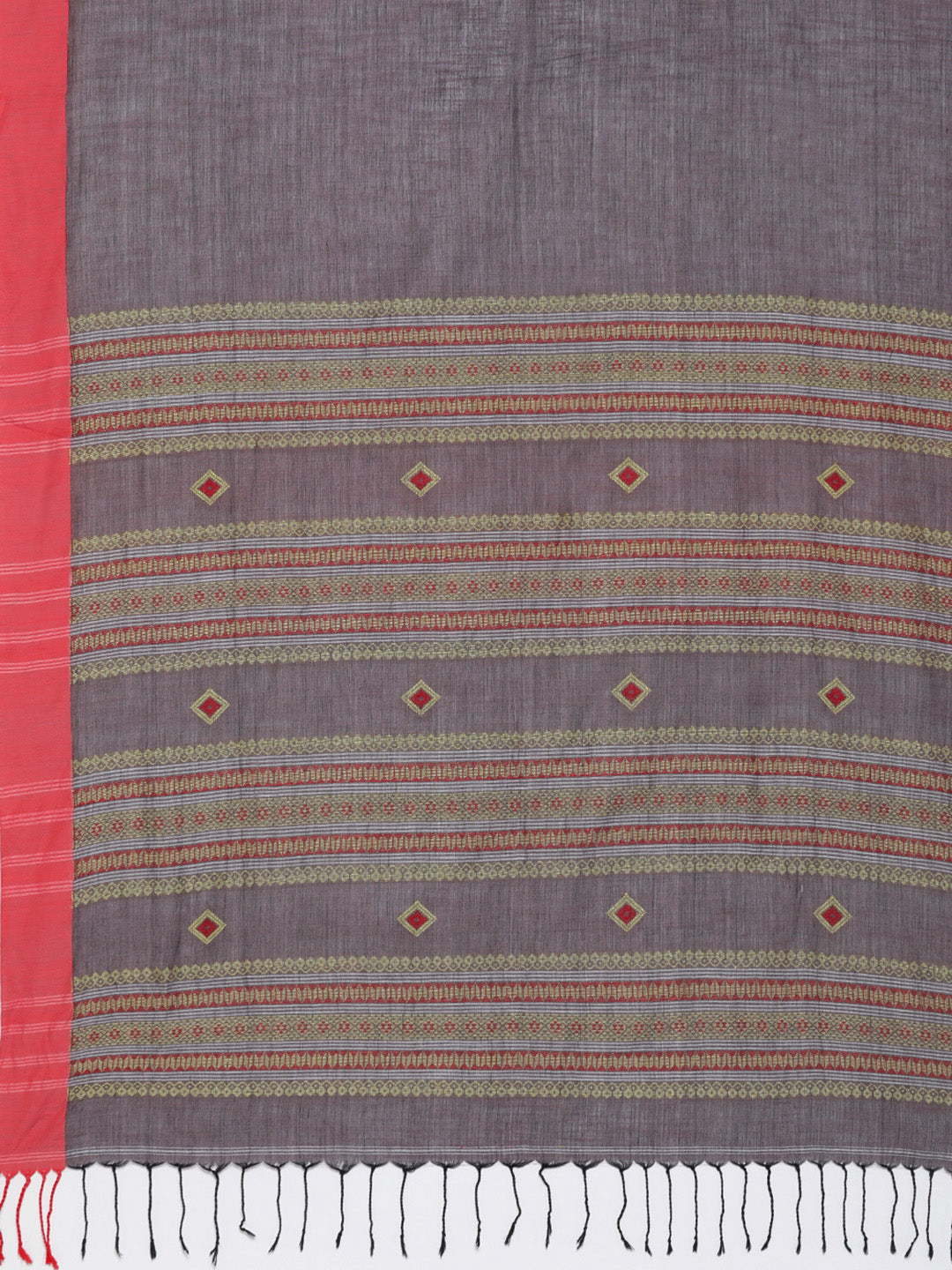 Grey Jamdani Woven Design Saree With Blouse Piece SHBESA0076 SHBESA0076-Saree-Kalakari India-SHBESA0076-Geographical Indication, Hand Crafted, Handloom, Heritage Prints, Jamdani, Natural Dyes, Pure Cotton, Sarees, Sustainable Fabrics, West Bengal, Woven-[Linen,Ethnic,wear,Fashionista,Handloom,Handicraft,Indigo,blockprint,block,print,Cotton,Chanderi,Blue, latest,classy,party,bollywood,trendy,summer,style,traditional,formal,elegant,unique,style,hand,block,print, dabu,booti,gift,present,glamorous,a