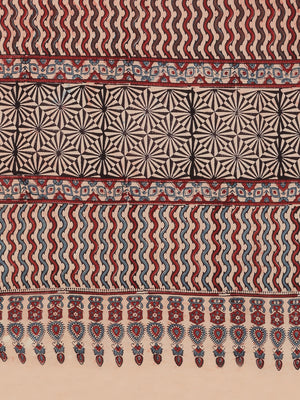 Peach Ajrakh Handblock Print Saree With Blouse Piece SKAJSA0003 SKAJSA0003-Saree-Kalakari India-SKAJSA0003-Ajrakh, Geographical Indication, Gujrat, Hand Crafted, Heritage Prints, Natural Dyes, Pure Cotton, Sarees, Sustainable Fabrics, Woven-[Linen,Ethnic,wear,Fashionista,Handloom,Handicraft,Indigo,blockprint,block,print,Cotton,Chanderi,Blue, latest,classy,party,bollywood,trendy,summer,style,traditional,formal,elegant,unique,style,hand,block,print, dabu,booti,gift,present,glamorous,affordable,col