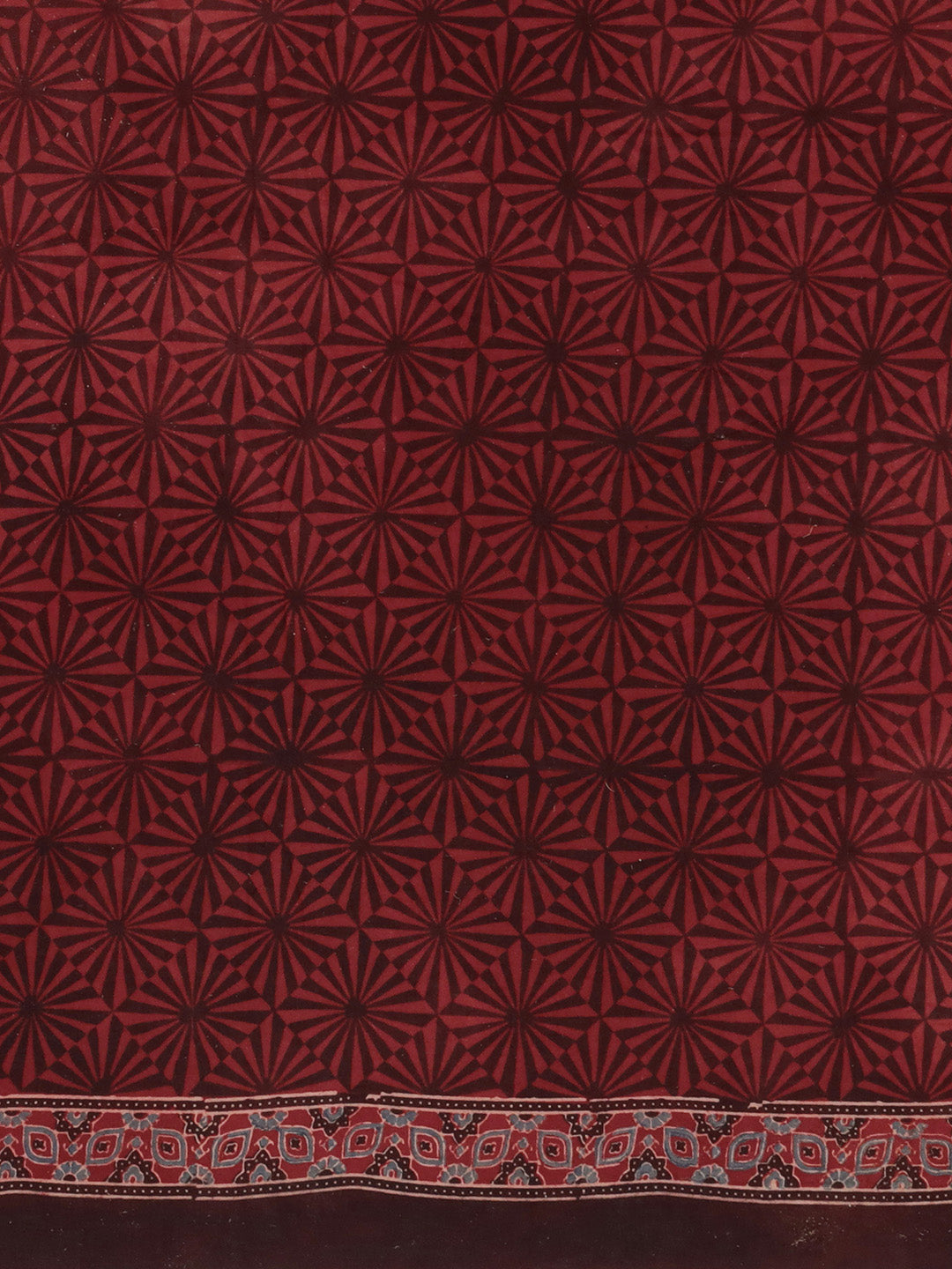 Red Ajrakh Handblock Print Saree With Blouse Piece SKAJSA0010 SKAJSA0010-Saree-Kalakari India-SKAJSA0010-Ajrakh, Geographical Indication, Gujrat, Hand Crafted, Heritage Prints, Natural Dyes, Pure Cotton, Sarees, Sustainable Fabrics, Woven-[Linen,Ethnic,wear,Fashionista,Handloom,Handicraft,Indigo,blockprint,block,print,Cotton,Chanderi,Blue, latest,classy,party,bollywood,trendy,summer,style,traditional,formal,elegant,unique,style,hand,block,print, dabu,booti,gift,present,glamorous,affordable,colle